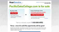 Desktop Screenshot of pacificoakscollege.com